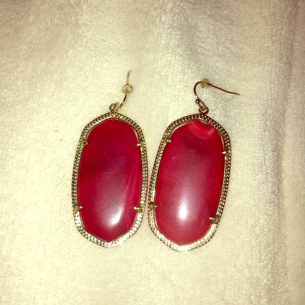 Red Kendra Scott earrings